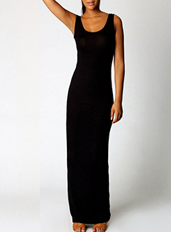 Maxi Dress - Tank-Style / Scooped Neckline